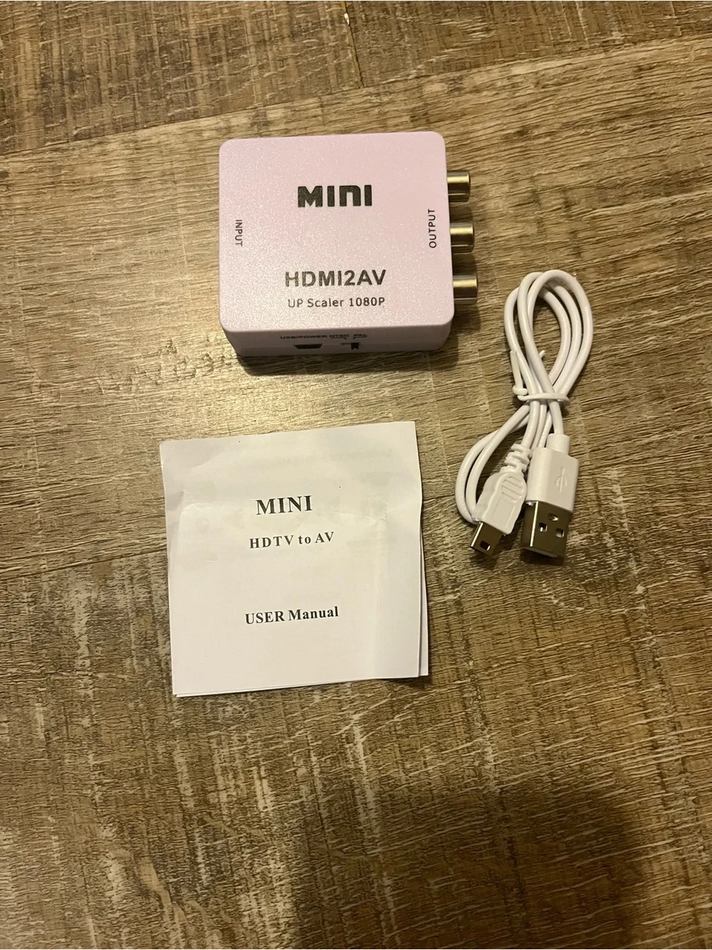 Mini AV2HDMI Composite to HDMI Converter - White